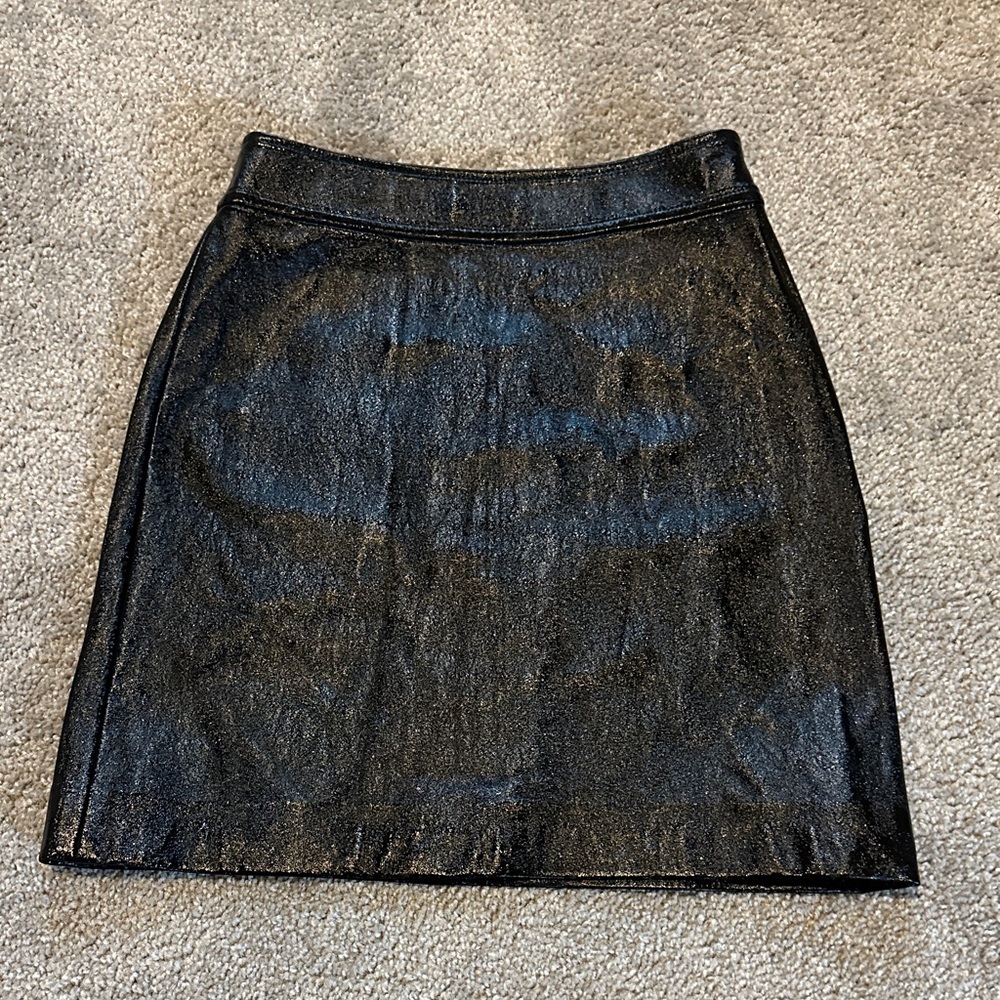 Faux leather skirt